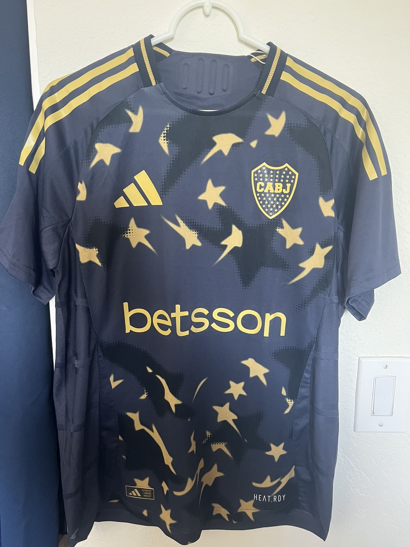 Adidas Boca Juniors 2025 Third Authentic Soccer Jersey Blue M Medium IV8212