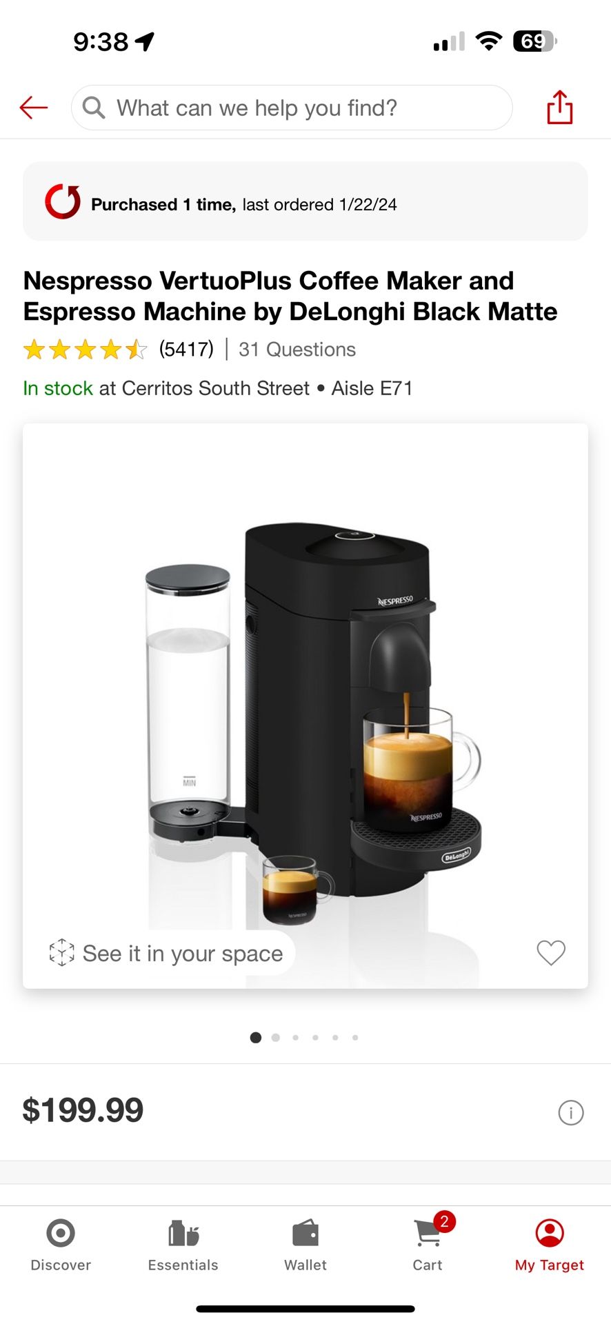 Nespresso Coffee maker