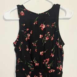 Black Dress Red Floral 