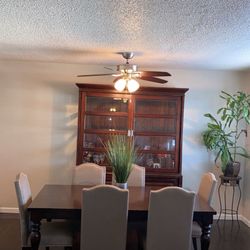 Wood 7 Piece Dining Set And China cabinet  