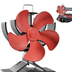 Easywave Wood Stove Fan Non Electric: Heat Powered Fireplace Fan with Slot & Spr