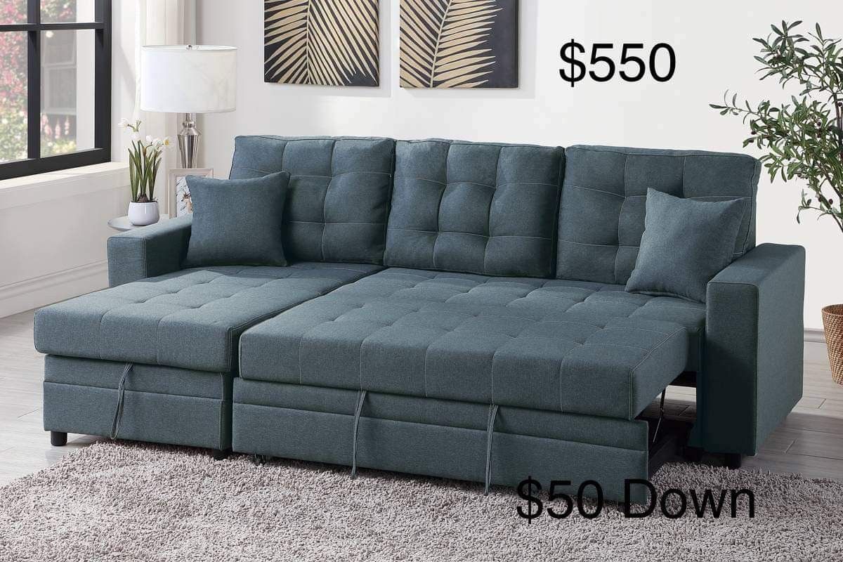 New Couch with pull out Bed only $50 down