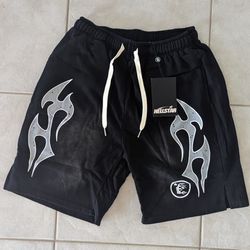 Hellstar Mens Cotton Shorts Black XL