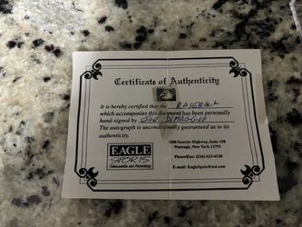 Joe DiMaggio Signed Baseball Certificate of Authenticity