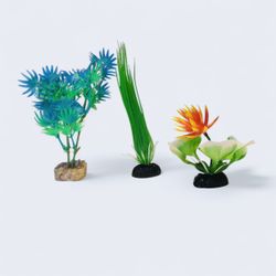  artificial plastic aquarium plants
