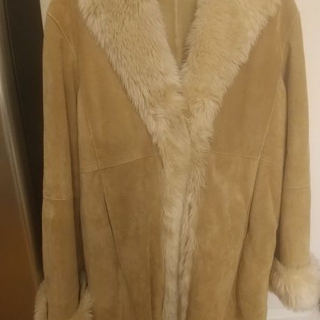 Suede 3/4 Length with Fur on Collar & Wrists