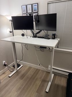 Flexispot White Standing Desk - 55”x28”
