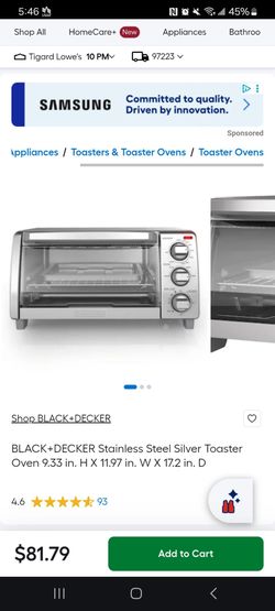 Black + Decker 4-Slice Toaster Oven – Like New – Only $30
Description:
Selling a Black + Decker 4-slice toaster oven in excellent condition. Works gre