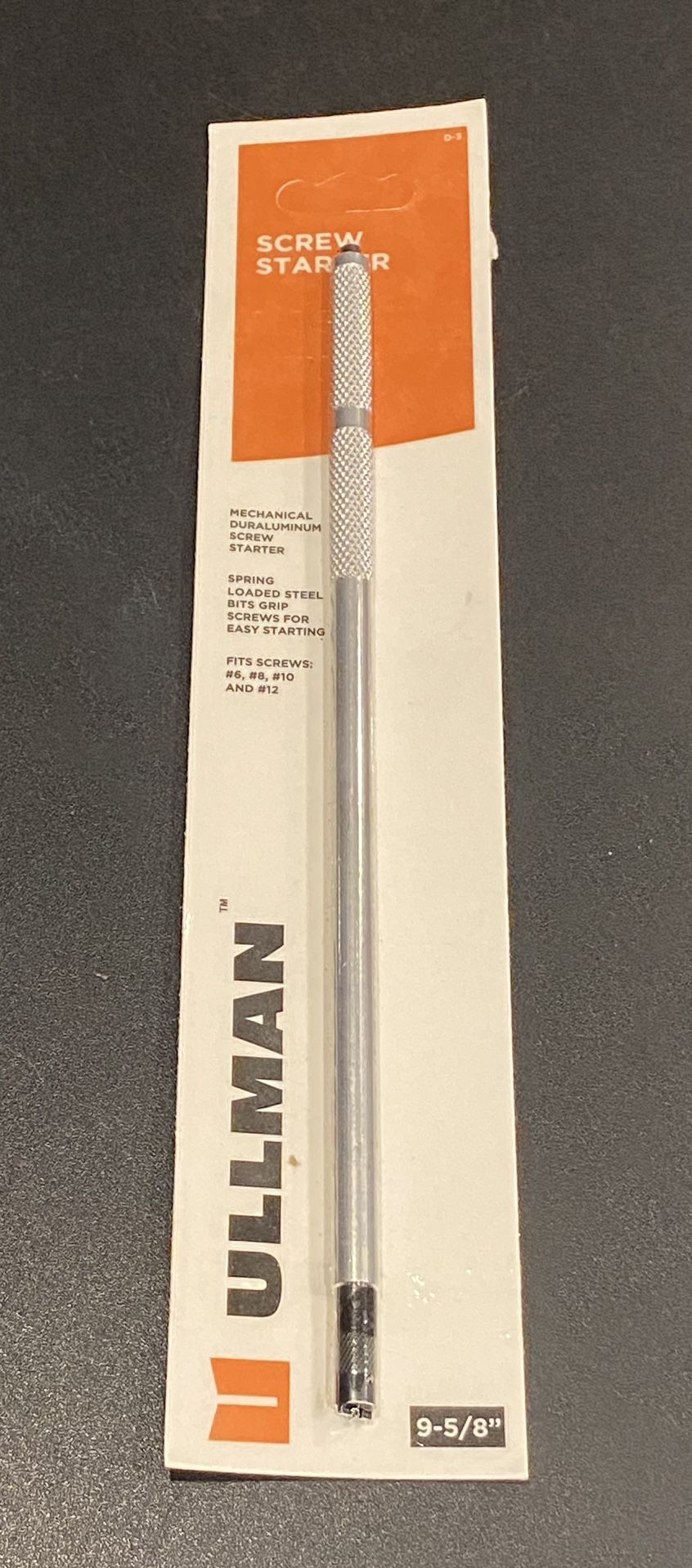Ullman Devices D-3 Standard Slotted Screw Starter with Aluminum Handle, 9-5/8", w/ Magnetic Retrieving End