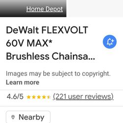 Dewalt Flex Volt  Chainsaw