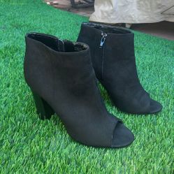 Shiekh Open Toed Black Ankle Boots