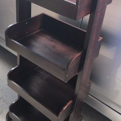 BLACK FRIDAY DEAL The Wooden Bathroom Shelf That Holds The Im Possible 4 Spacious Shelves Sauna Look Accessories Make Up Towels Storage Organizer  