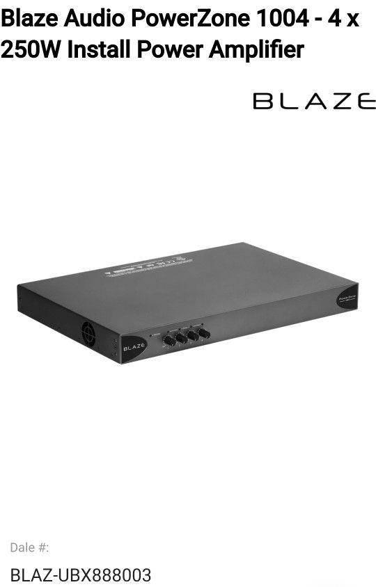 BLAZE AUDIO AMPLIFIER