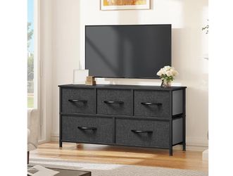 Black 5 Drawer Dresser