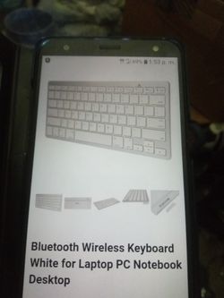 BLUETOOTH WIRELESS KEYBOARD WHITE- SIVER FOR LAPTOP PC NOTEBOOK DESKTOP
