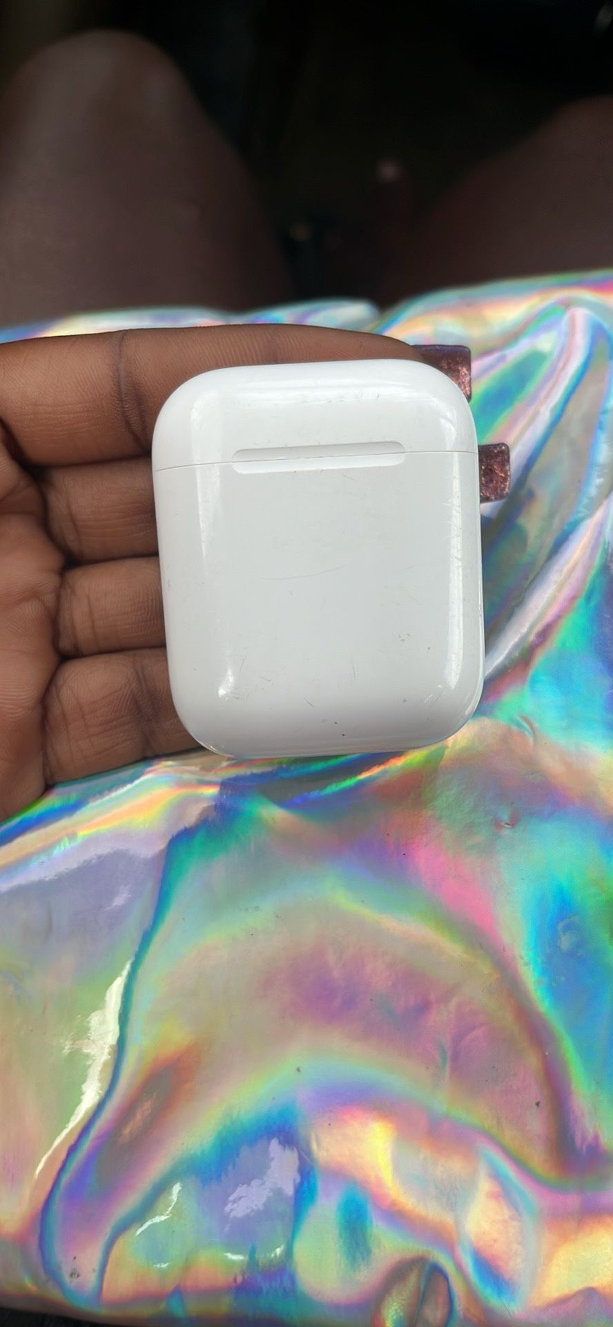Apple AirPods (fully working, holds charge) – $35 firm. Pick up Or Drop Off tonight First come, first served.