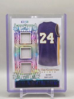 2024 Leaf In The Game Kobe Bryant Game-Used Triple Jersey Relic /60