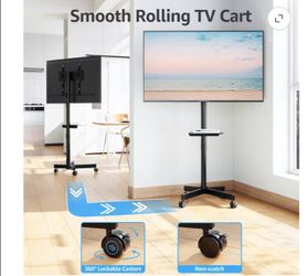 Mobile tv / monitor cart rolling tv cart / trolley with shelf