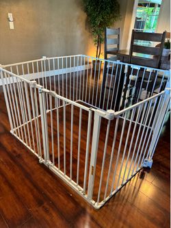 Large play yard baby safety gate pet gate