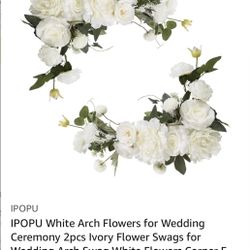 White Arch Flowers 2pcs