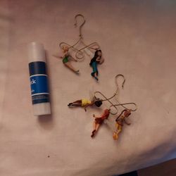 Tinker Bell and Friends Pixie Hollow 5pc set 2009 Hallmark Miniature Ornaments