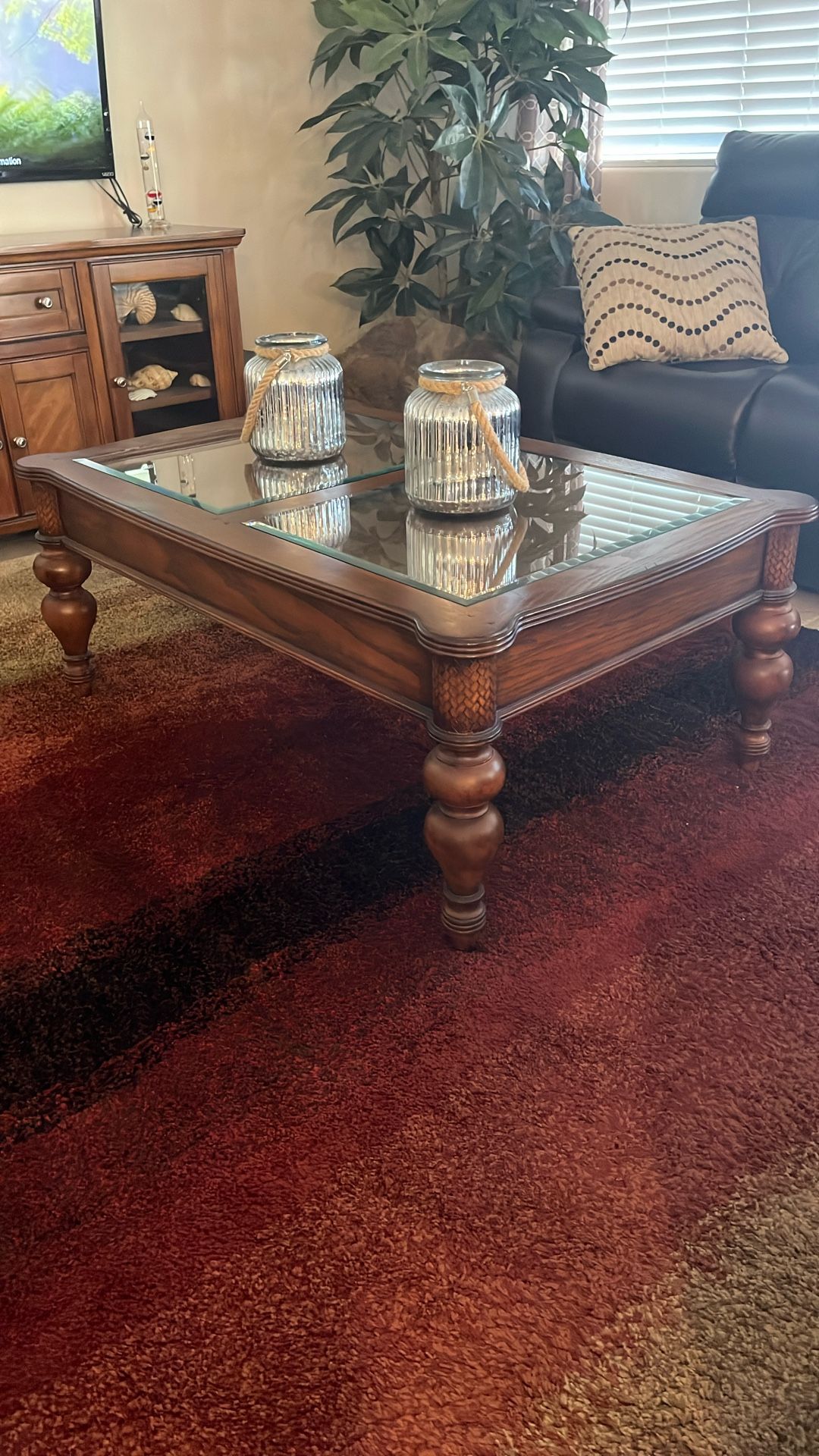 Coffee table, and end table set
