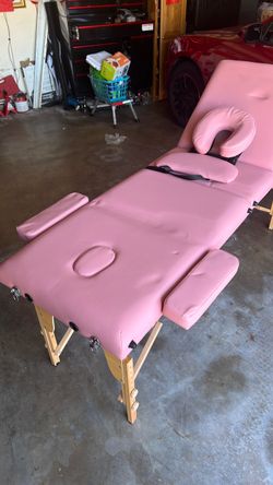 Pink Portable Folding Massage Table