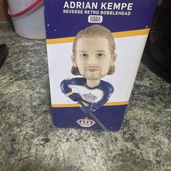 Adrian Kempe LA Kings (NHL) Bobblehead Reverse RetroJerse Blue&Gold Hockey 2022