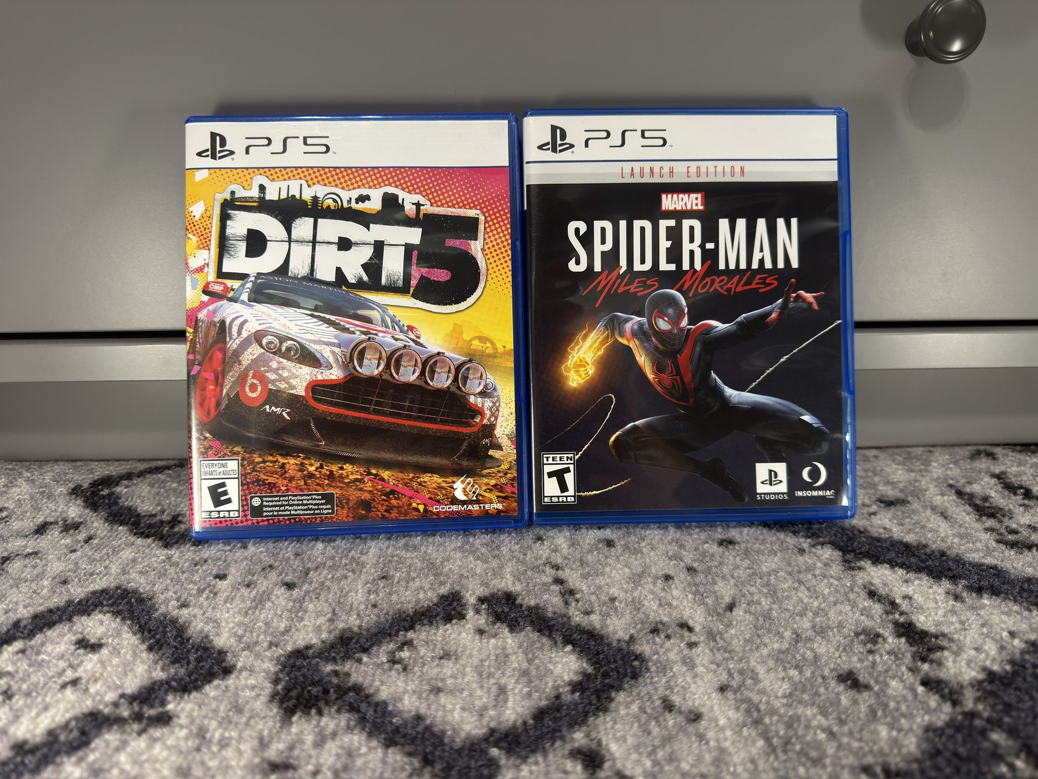 PS5 Games, Spider-man Miles Morales and Dirt 5