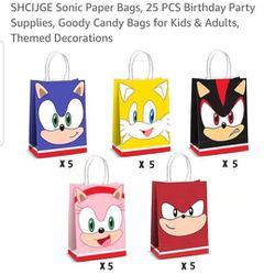 Sonic And Friends Goody Bags