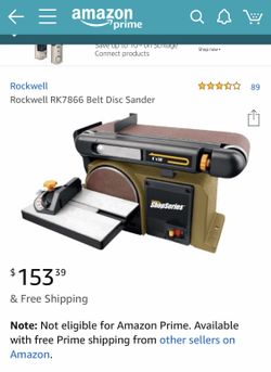 Rockwell belt disc sander