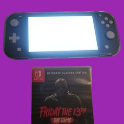 Switch Lite New Perfect Condition With Friday The 13th Game Ans Clear Case. And Charger 128 Gb Memory Card Selling $130