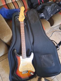 Electric guitar and amplifier