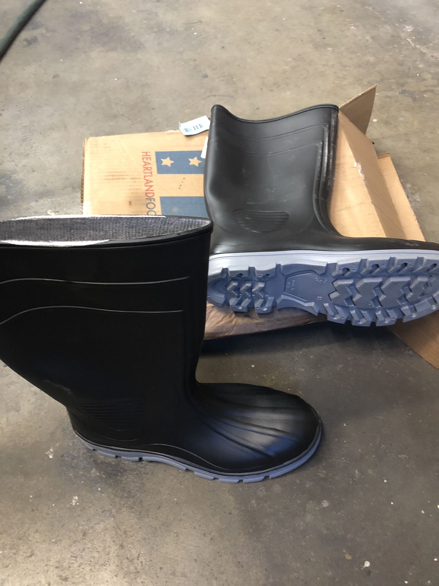 🇺🇸💥 Heartland Men's Size 13 Black Barnyard Rubber Boot