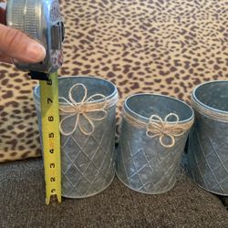 Metal Planters/ Canisters