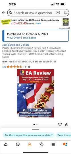 EA Study guide and review books 