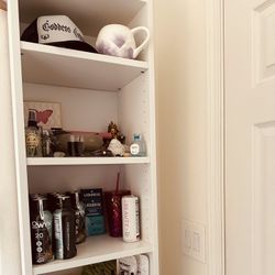 Set Of Two Wood Bookshelves 6 Tier