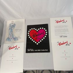Rare Vintage Bob Mackie Fall 2002 Runway Press Kit To Broadway With Love Sketch