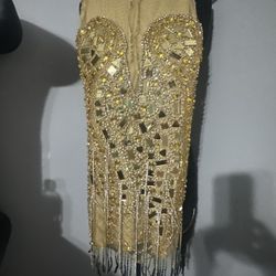 Custom Gold Sequence Dress 