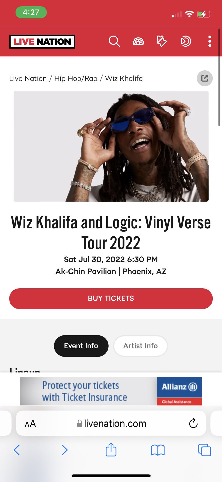Wiz Khalifa & Logic 2 Tickets Saturday 07/30