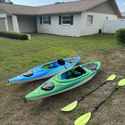 His and Hers Pelican Kayaks
