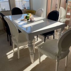 Designer Dining Room Table And Six Chairs