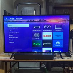 43 Inch TCL 4k Roku Tv 