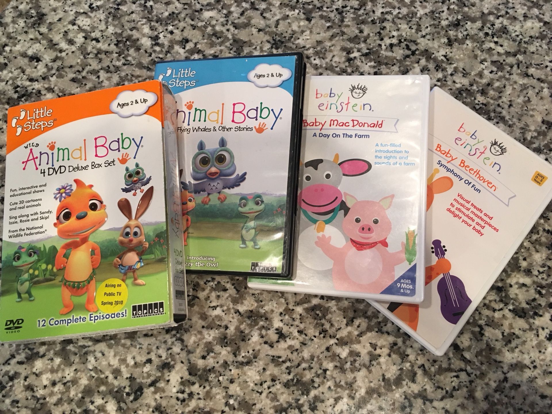Lot of 7 baby toddler dvds- Baby Einstein & Animal Babies