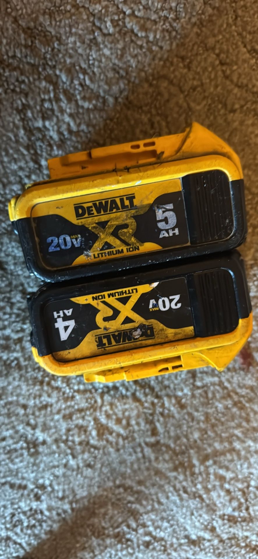 Dewalt Battery 20v XR 5AH And 4AH