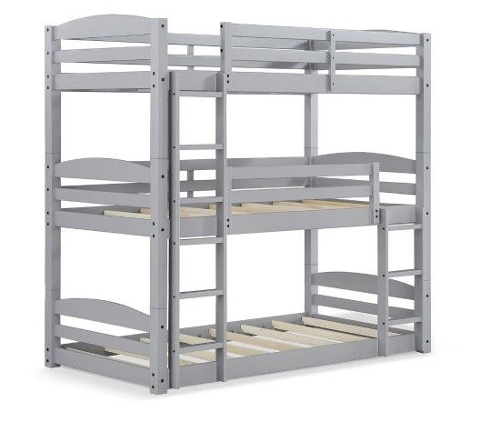 Gray Triple Bunk Bed