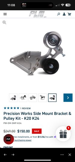 Precision Works Side Mount Bracket & Pulley Kit - K24