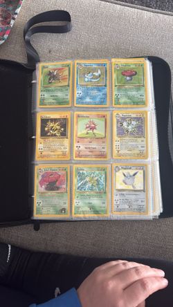 Bulk Binder Pokemon Cards Starter Set Holos, Base, Energy and trainer Cards. 
