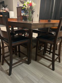 Bar height kitchen table