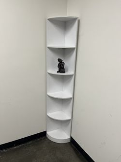 Brand New Corner Bookcase In White
